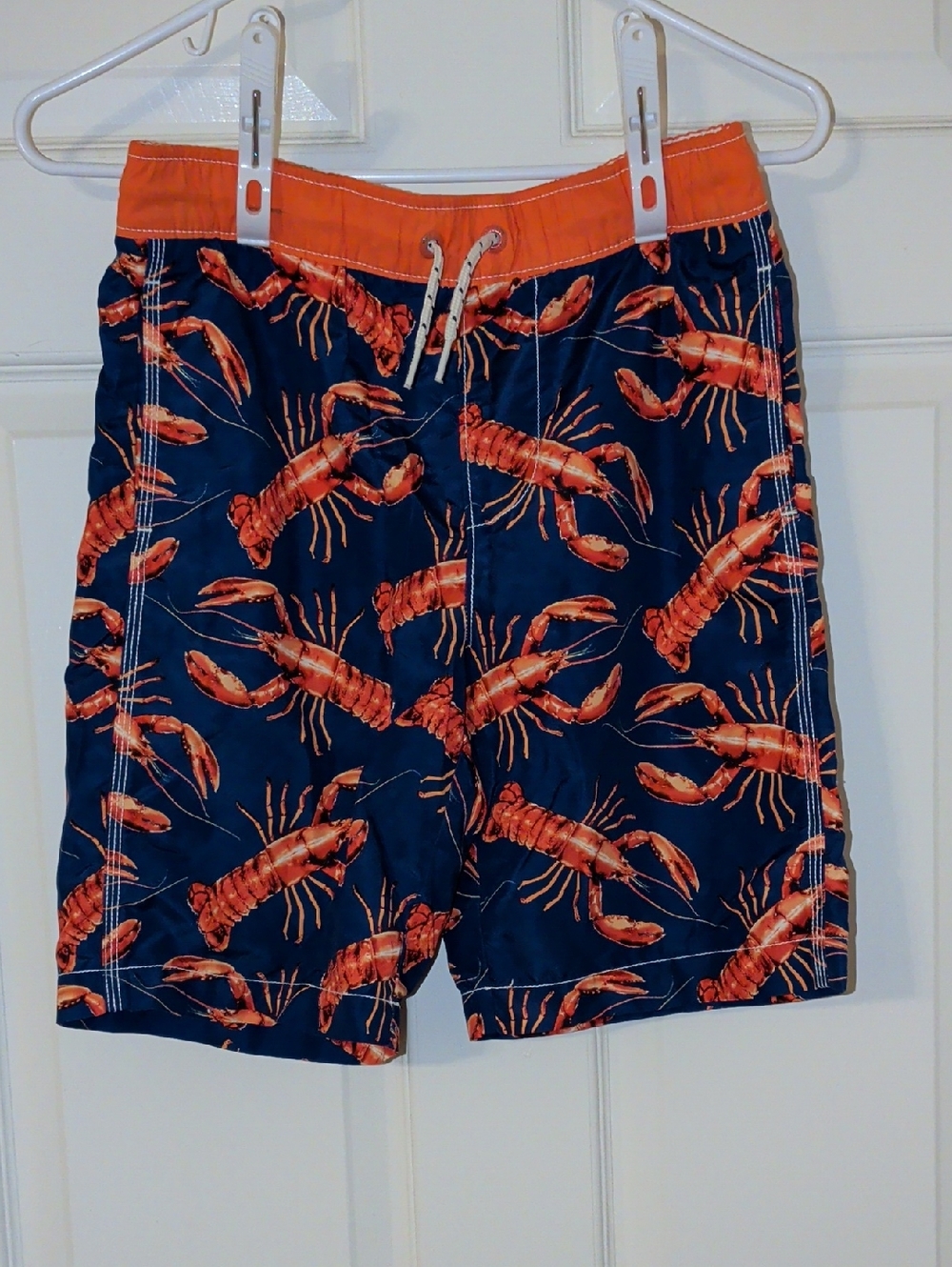 GAP Boy's Lobster Swim Trunks - Navy & Orange